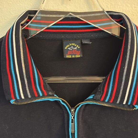 Vintage Paul & Shark Yachting 1/4 Zip Knit Shirt Embroidered Italy Size L - Picture 4 of 10
